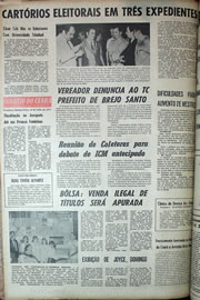 Página do jornal Correio do Ceará de julho de 1970