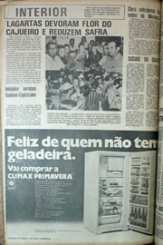 Página do jornal Correio do Ceará de julho de 1970