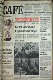 Página do jornal Correio do Ceará de julho de 1970