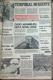Página do jornal Correio do Ceará de julho de 1970