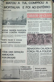 Página do jornal Correio do Ceará de julho de 1970