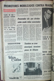 Página do jornal Correio do Ceará de julho de 1970