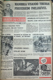 Página do jornal Correio do Ceará de julho de 1970