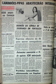 Página do jornal Correio do Ceará de julho de 1970