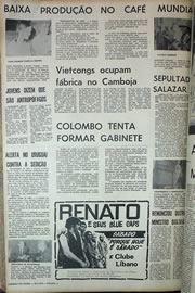Página do jornal Correio do Ceará de julho de 1970