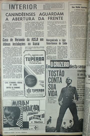 Página do jornal Correio do Ceará de julho de 1970