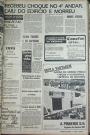 Página do jornal Correio do Ceará de agosto de 1970