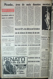 Página do jornal Correio do Ceará de agosto de 1970