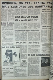 Página do jornal Correio do Ceará de agosto de 1970