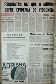 Página do jornal Correio do Ceará de agosto de 1970