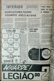 Página do jornal Correio do Ceará de agosto de 1970