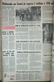 Página do jornal Correio do Ceará de agosto de 1970