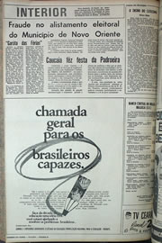 Página do jornal Correio do Ceará de agosto de 1970