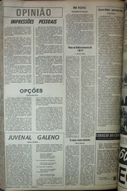 Página do jornal Correio do Ceará de agosto de 1970