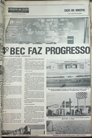 Página do jornal Correio do Ceará de agosto de 1970