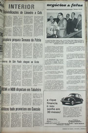 Página do jornal Correio do Ceará de agosto de 1970