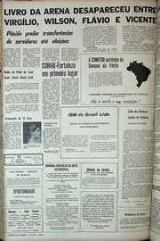 Página do jornal Correio do Ceará de setembro de 1970