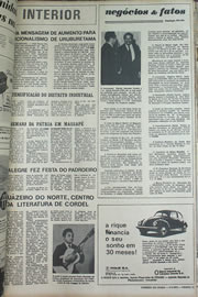 Página do jornal Correio do Ceará de setembro de 1970