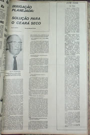 Página do jornal Correio do Ceará de setembro de 1970