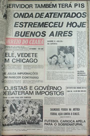 Página do jornal Correio do Ceará de setembro de 1970