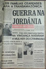 Página do jornal Correio do Ceará de setembro de 1970