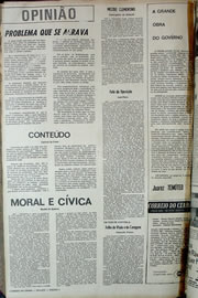 Página do jornal Correio do Ceará de setembro de 1970