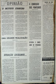 Página do jornal Correio do Ceará de setembro de 1970