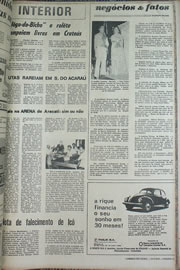 Página do jornal Correio do Ceará de setembro de 1970