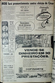 Página do jornal Correio do Ceará de setembro de 1970