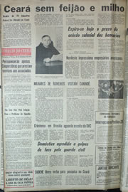 Página do jornal Correio do Ceará de setembro de 1970