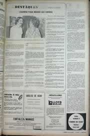 Página do jornal Correio do Ceará de abril de 1971
