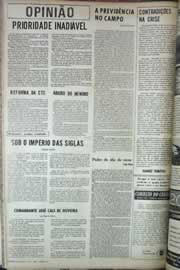 Página do jornal Correio do Ceará de abril de 1971