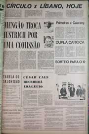 Página do jornal Correio do Ceará de maio de 1971