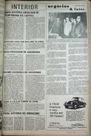 Página do jornal Correio do Ceará de maio de 1971