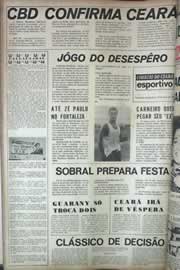 Página do jornal Correio do Ceará de maio de 1971