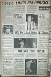 Página do jornal Correio do Ceará de maio de 1971