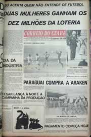 Página do jornal Correio do Ceará de maio de 1971