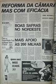 Página do jornal Correio do Ceará de junho de 1971