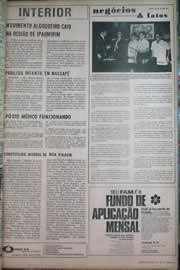 Página do jornal Correio do Ceará de junho de 1971