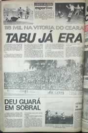 Página do jornal Correio do Ceará de junho de 1971