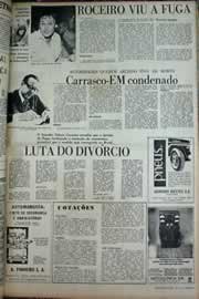 Página do jornal Correio do Ceará de junho de 1971