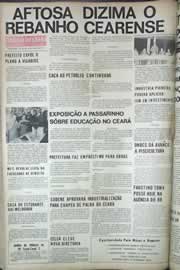 Página do jornal Correio do Ceará de junho de 1971