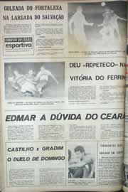 Página do jornal Correio do Ceará de junho de 1971