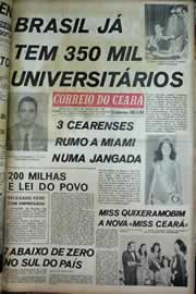 Página do jornal Correio do Ceará de junho de 1971