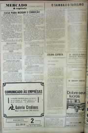 Página do jornal Correio do Ceará de junho de 1971