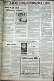 Página do jornal Correio do Ceará de junho de 1971