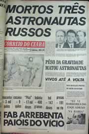 Página do jornal Correio do Ceará de junho de 1971