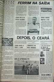 Página do jornal Correio do Ceará de junho de 1971