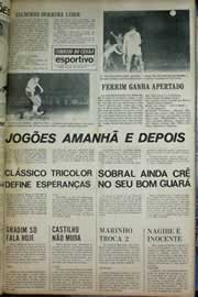 Página do jornal Correio do Ceará de julho de 1971