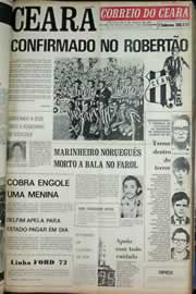 Página do jornal Correio do Ceará de julho de 1971